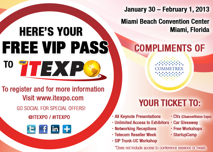 Commetrex ITEXPO Pass